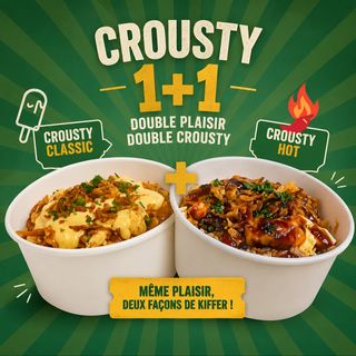 1 Spicy Crousty + 1 Sweet Crousty