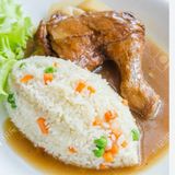 ¼ poulet avec riz 