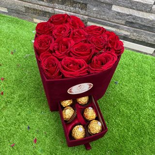 Box coeur velour