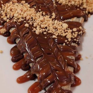 Crêpe caramel et amandes 