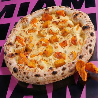 Pizza poulet curry 