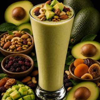 Avocat et fruits secs