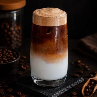 Iced café latte