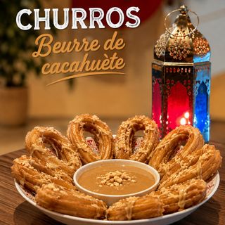 Churros beurre de cacahuète