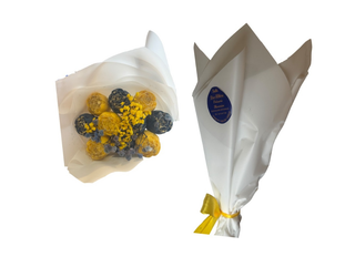 Bouquet de 10 Fleurs en chocolat noir ganache amande