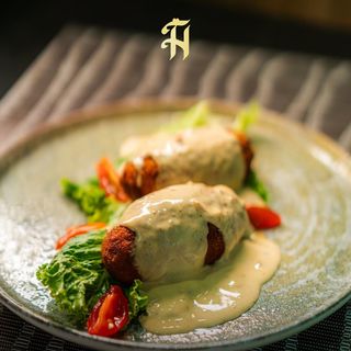 Morceaux de poulet sauce fromagère