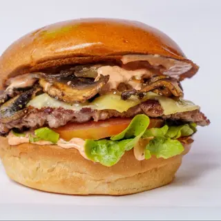 Burger n spicy mushroom