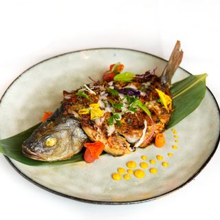 Loup farci à l'oriental