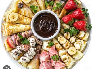 Assiette variée de crepes sucrées