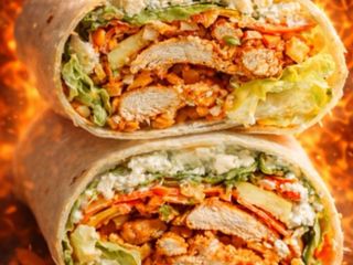 Mini chicken shawarma wrap