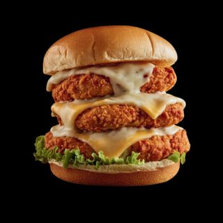 Triple chicken burger