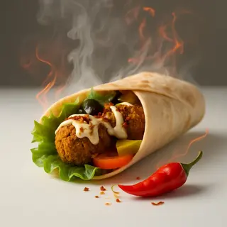 Sandwich falafel épicé 