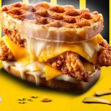 Chicken waffle menu