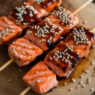 Brochettes de saumon