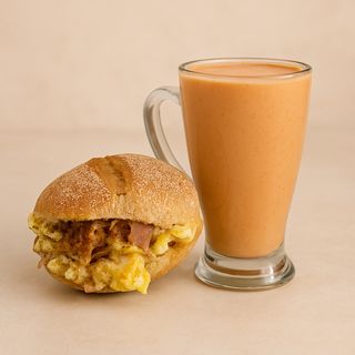 Mhiricha omelette luncheon fromage rouge + Jus panaché