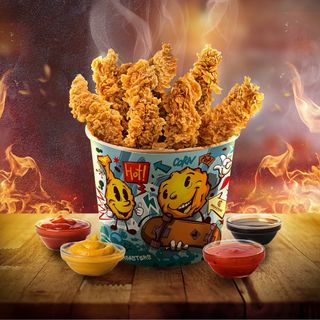 12 Chicken Tenders en Bucket – 2 sauces offertes !