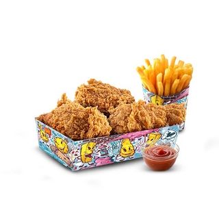 3 Pcs Fried Chicken & 1 Frites & Sauces