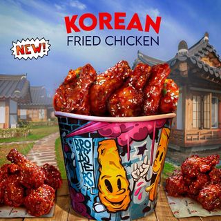 6 pieces Korean BBQ Buffalo Wings 
