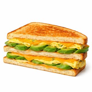Toast omelette avocado