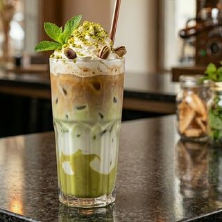Ice latte pistachio