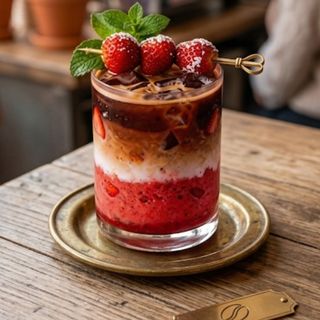 Ice latte strawberry