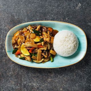 5-Wok-fried chicken in teriyaki 