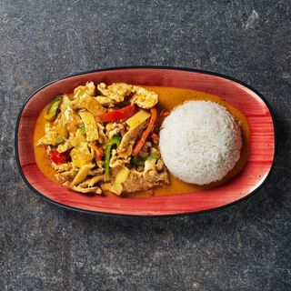 7-Wok-fried fresh vegetables in red curry 