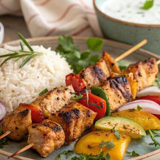 Brochettes de poulet marinées