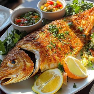 Poisson entier grillé selon arrivage