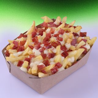 Frite sauce fromagère maison ( Type tacos ) + Bacon !