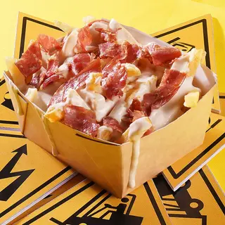 Frite sauce fromagère maison ( Type tacos ) + Bacon !