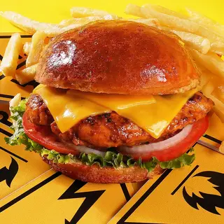 Poulet tandoori burger + Frite