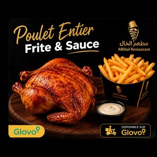 Poulet Entier Frite & Sauce