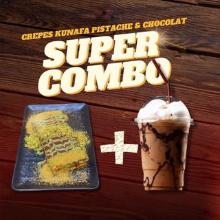 Combo Crêpes Kunafa Pistache + Chocolat Chaud