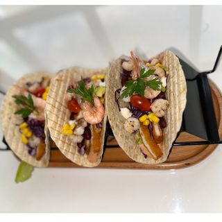 TRIO DE TACOS MEXICAINS GAMBAS