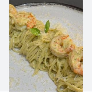 Pâte crevette pesto 