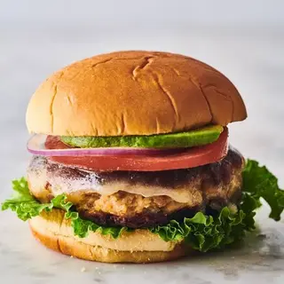 Beef chicken burger