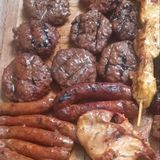 Grilled chwa for familly with morrocan salade