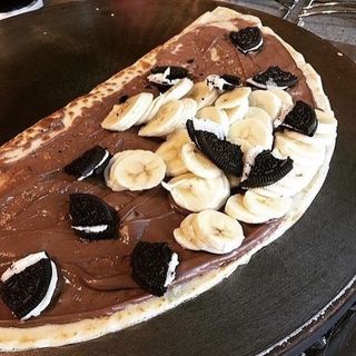 Crêpe nutella banane oreo