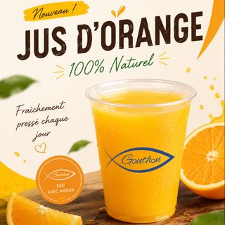 عصير برتقال 100% طبيعي Jus d'orange