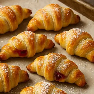 Croissant avec Sucre Glace