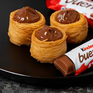 Mini Kunafa Sauce Kinder et Kinder