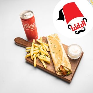 ساندويش شاورما دجاج نورمال بالعيش+فريت+صودا