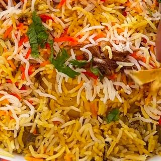 طبق رز بسمتي ميكست+ شاورما دجاج