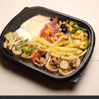طبق شاورما عربي ميكست