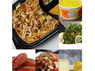 فطور مع رز بسمتي بالشاورما وميني سلطات