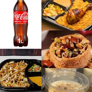 كومبو كبسة بيلون+ كبسة شاورما+2 تحلية+ مشروب كبير