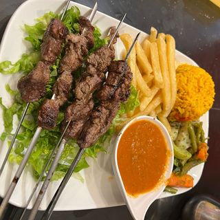 ration brochettes viande grillé