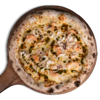 Pizza Pesto Gambas