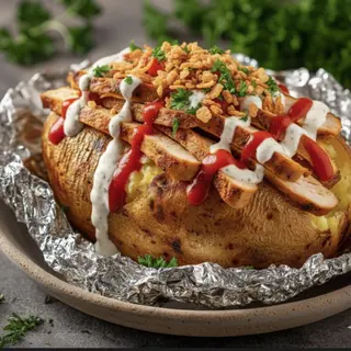Patata asada Shawarma